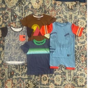 Boys 2T Clothing Premium Bundle Rags Star Wars Primary Romper Shirts